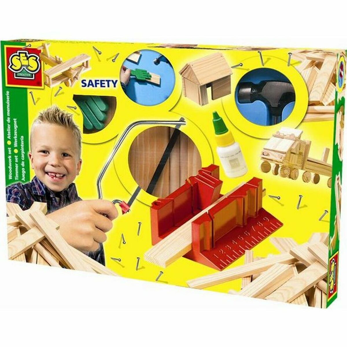 Дървена Игра SES Creative Joinery workshop Дървен (29 Части) (1 Части)-0