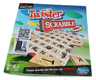 Game Mashups Twister Scrabble Game <Used Items- Damaged Box-Unused>