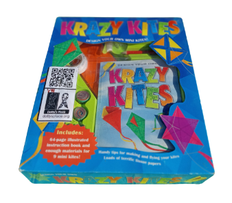 Krazy Kites. Design your own Mini Kites w/ 64 Page Book. <Used Item- Damaged Box>