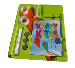 Krazy Kites. Design your own Mini Kites w/ 64 Page Book. <Used Item- Damaged Box>