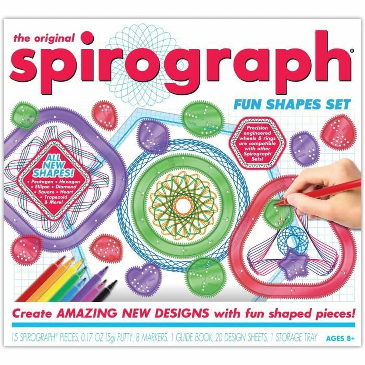 Комплект за Рисуване Spirograph Silverlit Originals Forms Многоцветен 25 Части-3