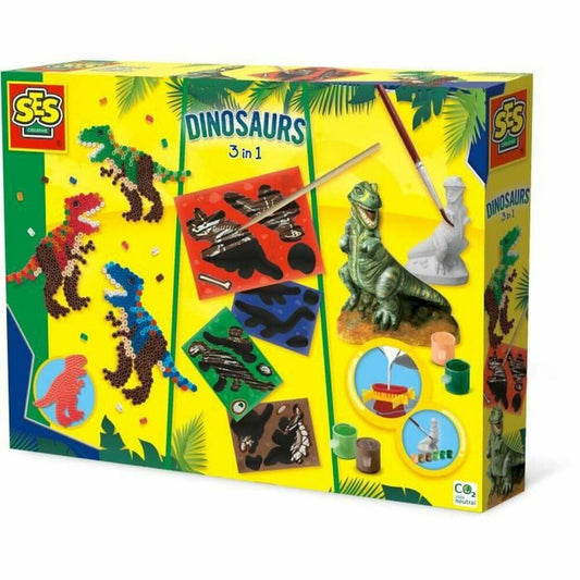 Занаятчийска игра SES Creative Dinosaurs 3 in 1-0