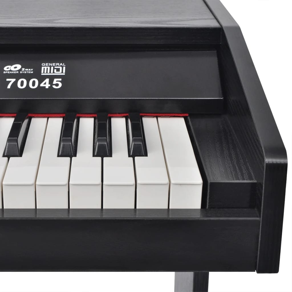 vidaXL 88-Key Digital Piano with Pedals Black Melamine Board-2