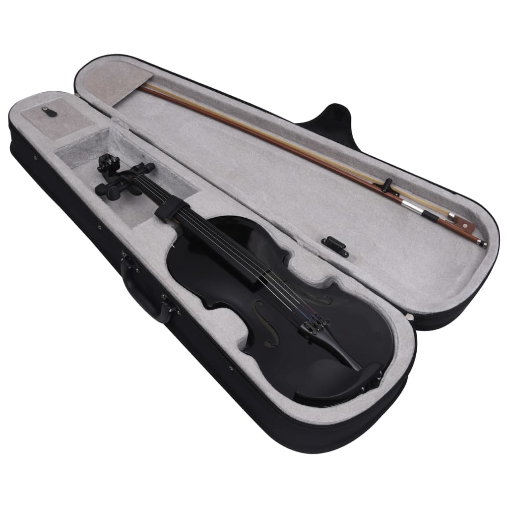 vidaXL Violin with Bow Violin Outfit with Chin Rest Carrying Bag 4/4 Full Size-0