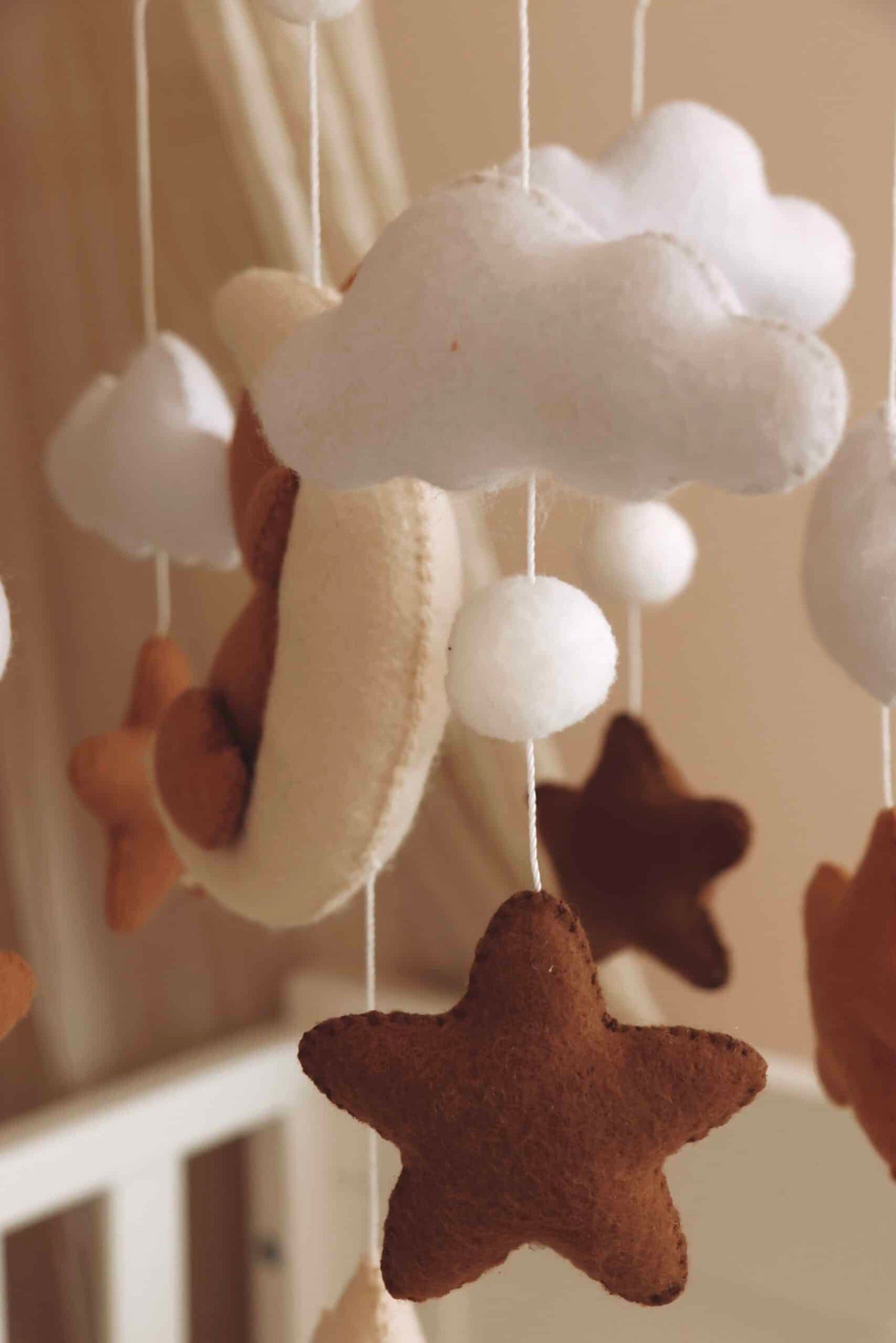 Handmade Sleeping Teddy baby mobile-10