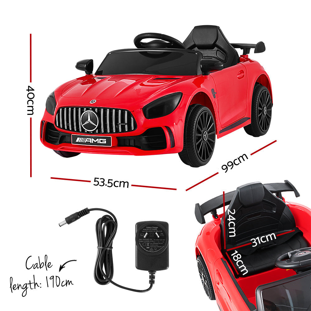 Kids Ride On Car Mercedes-Benz AMG GTR Electric Toy Cars 12V Red-1