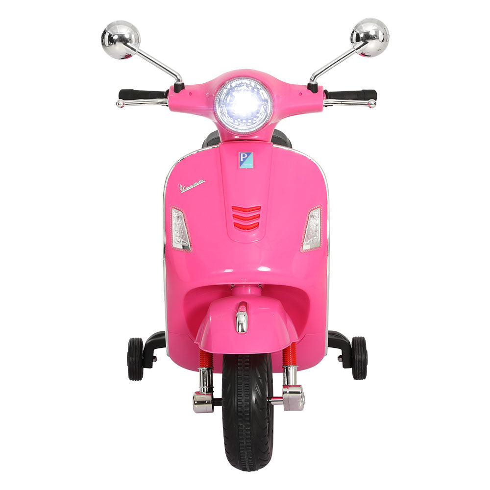 Kids Ride On Car Motorcycle Motorbike VESPA Licensed Scooter Electric Toys Pink-2