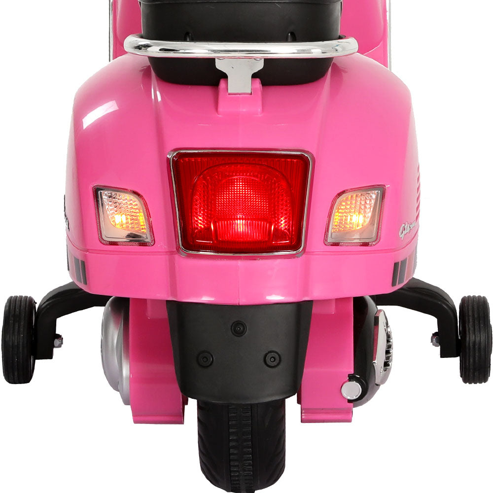 Kids Ride On Car Motorcycle Motorbike VESPA Licensed Scooter Electric Toys Pink-3