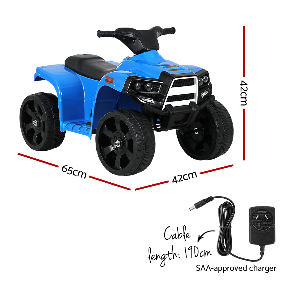 Rigo Kids Ride On ATV Quad Motorbike Car 4 Wheeler Electric Toys Battery Blue-1