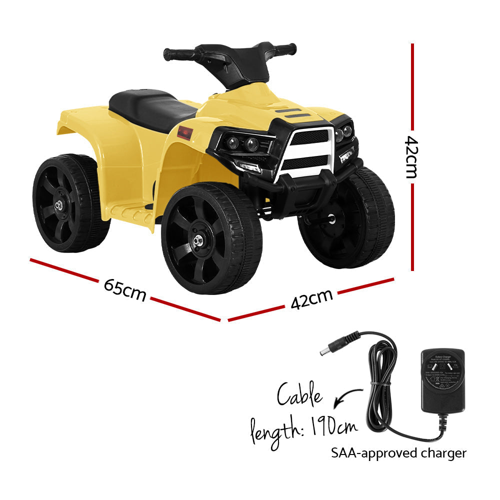 Rigo Kids Ride On ATV Quad Motorbike Car 4 Wheeler Electric Toys Battery Yellow-1