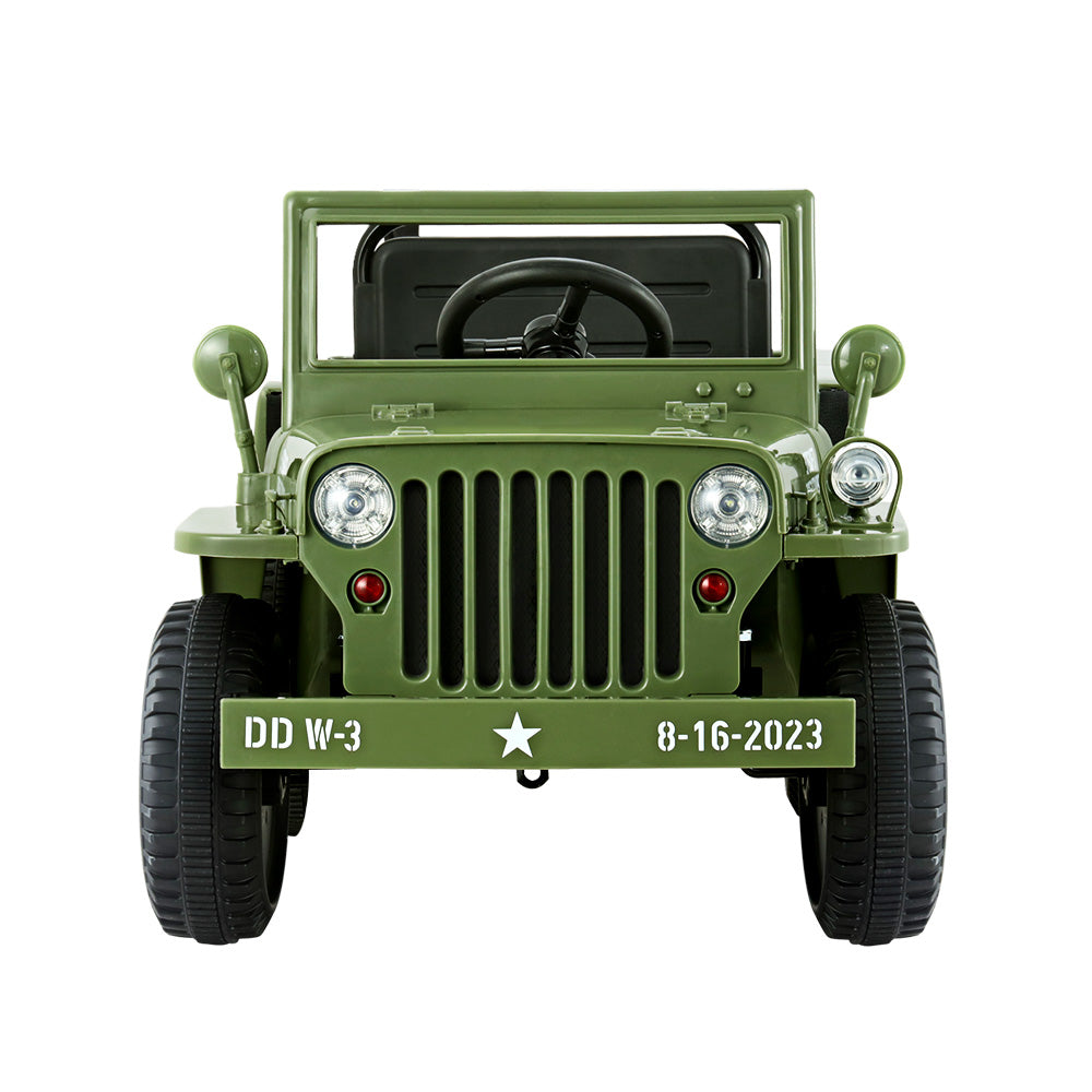 Rigo Kids Ride On Car Off Road Military Toy Cars 12V Olive-2