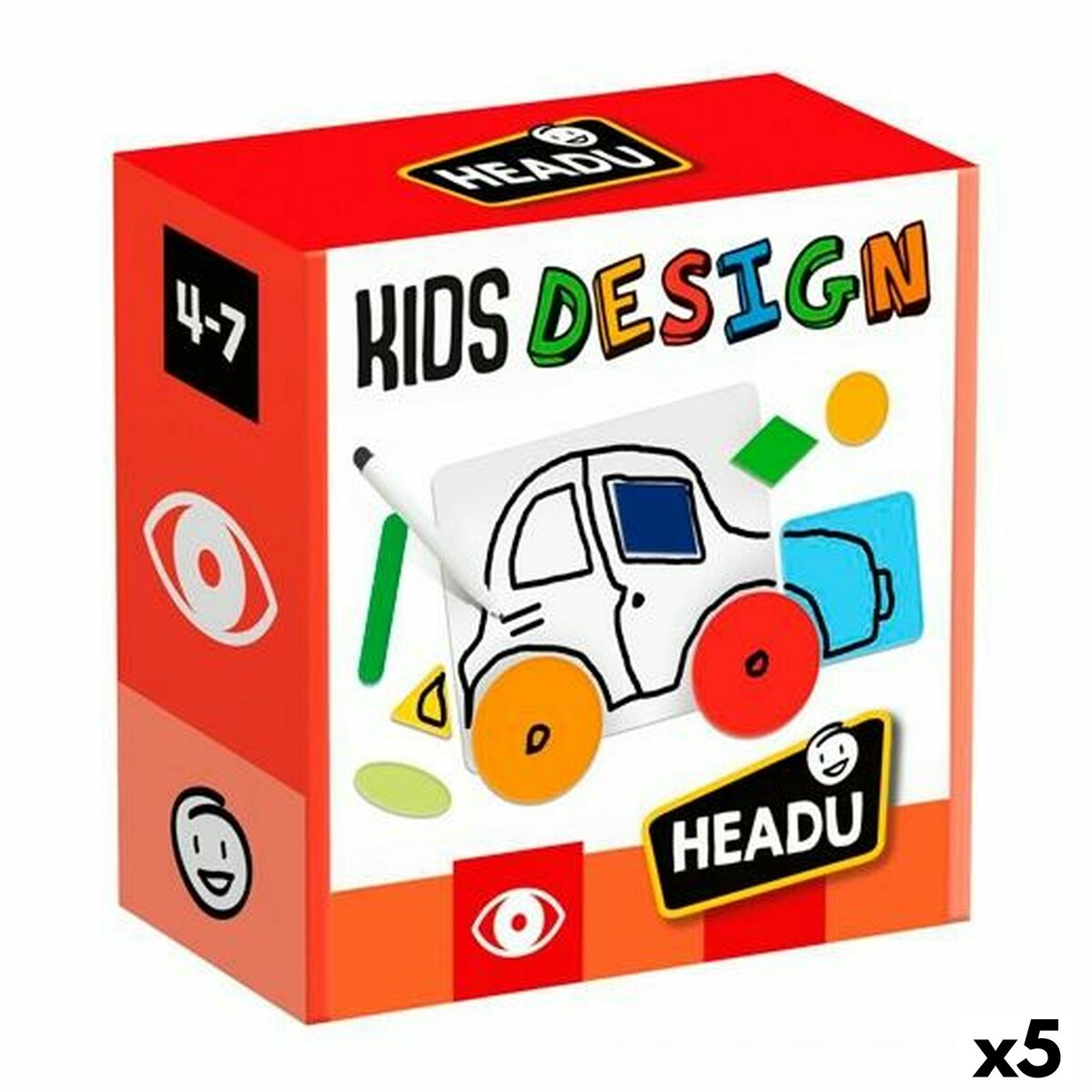 Образователна Игра HEADU Kids Design (5 броя)-0