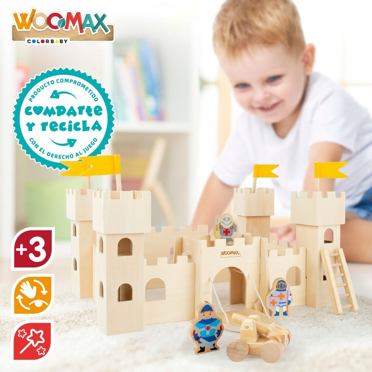 Замък Woomax Играчка 9 Части 2 броя-3