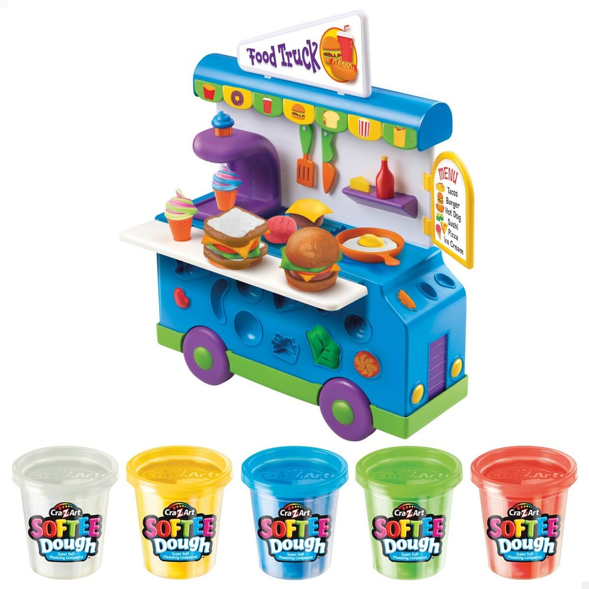 Игра от Пластелин Softee Food Truck (3 броя)-1