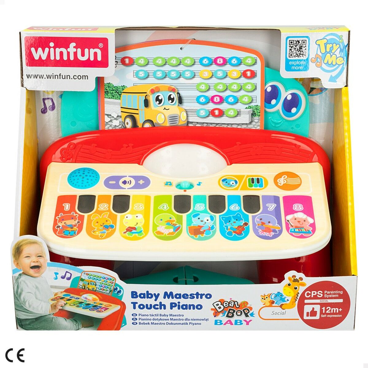 Интерактивно Пиано за Бебета Winfun 27 x 16 x 18 cm (2 броя)-1