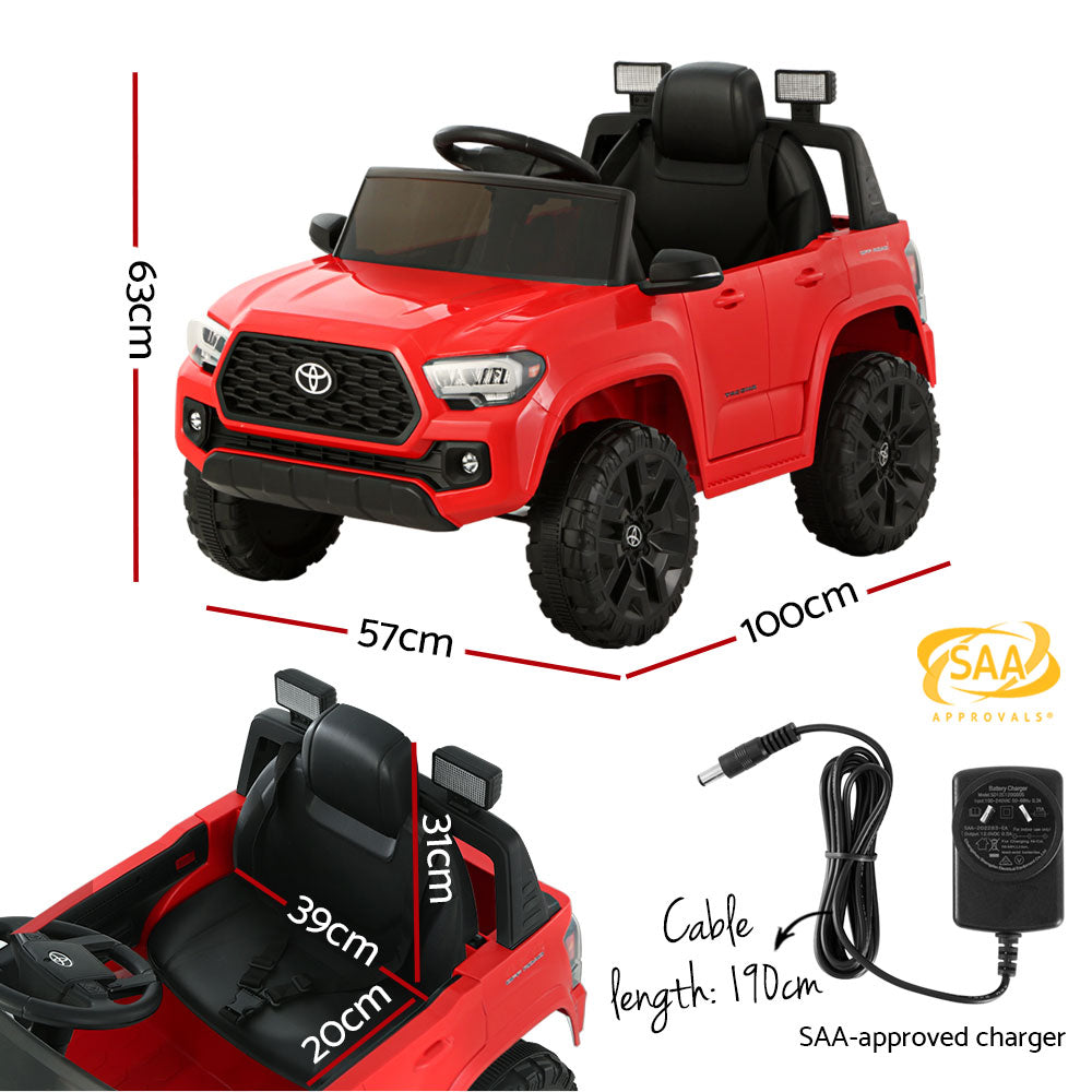 Toyota Ride On Car Kids Electric Toy Cars Tacoma Off Road Jeep 12V Battery Red-1