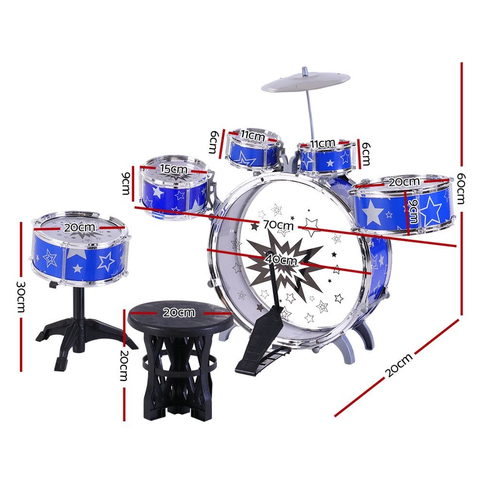 11 Piece Kids Drum Set-1