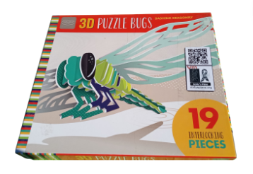 Kathy Ireland Kids 3D Puzzle Dancing Dragonfly 19pc <Used Item-  Box opened>