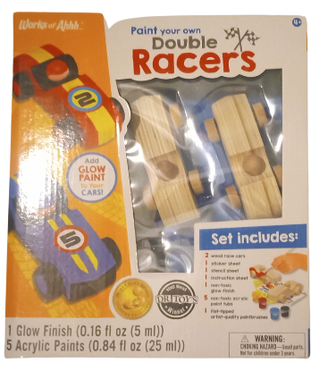 Works of Ahhh Craft Set - Double Racers Wood Paint Kit- <Used Item-Unopened Box>