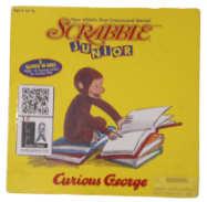 USAOPOLY Scrabble Junior Curious George <Used Item- Damaged Box- Excellent Condition>