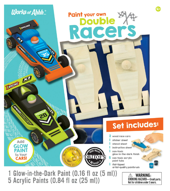 Works of Ahhh Craft Set - Double Racers Wood Paint Kit- <Used Item-Unopened Box>