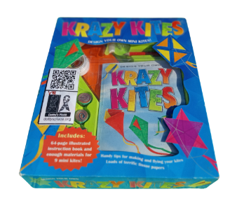 Krazy Kites. Design your own Mini Kites w/ 64 Page Book. <Used Item-  Damaged Box>