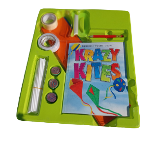 Krazy Kites. Design your own Mini Kites w/ 64 Page Book. <Used Item-  Damaged Box>