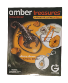 AMBER EXCAVATION KIT WITH CHARM- GEOWORLD  <Used Item-Excellent Condition- Unused>