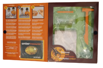 AMBER EXCAVATION KIT WITH CHARM- GEOWORLD  <Used Item-Excellent Condition- Unused>